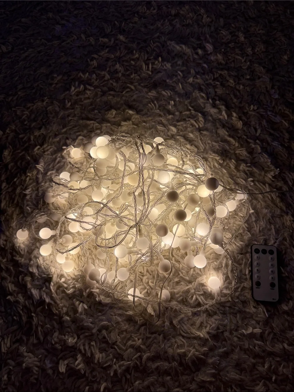 Remote-Controlled Warm White String Lights